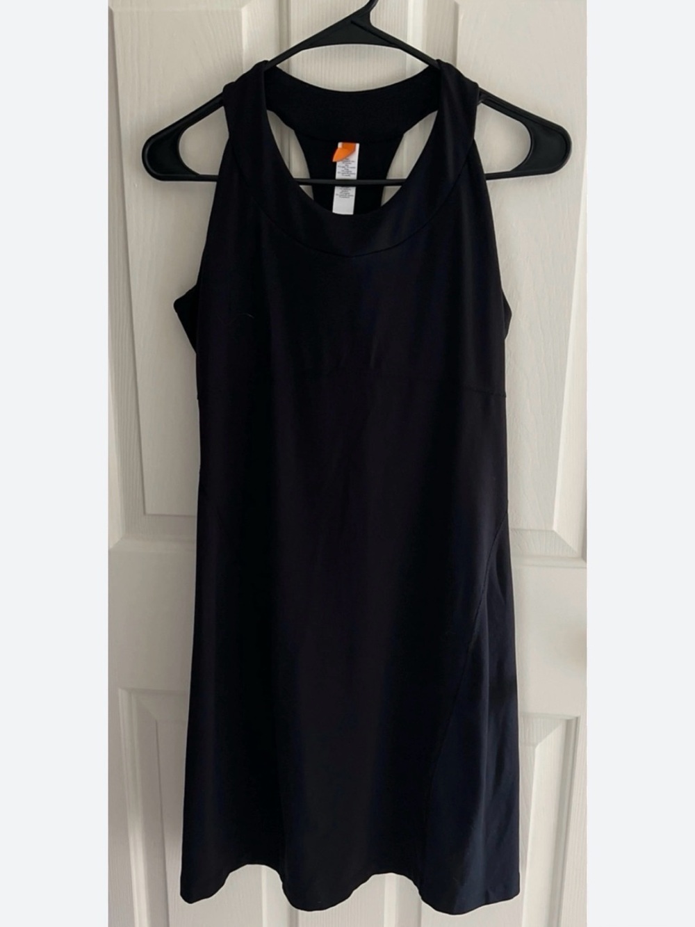 Lucy Black Midi Dress with Racerback